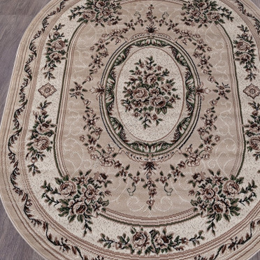 Ковер 5444 - BEIGE - Овал - коллекция GAVANA