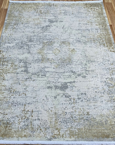 Ковер турецкий 03284A Contur (PP Heatset Высокоплотный, бежевый, серый)