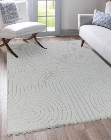 Ковер турецкий 0E419A Sofia (Полиэстер, белый)