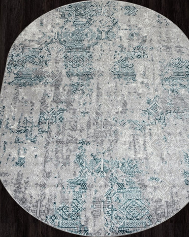 Ковер российский F281 PALERMO (PP Heatset Высокоплотный, синий, серый)