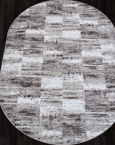 Ковер российский F394 SILVER (Полипропилен, серый) овальный