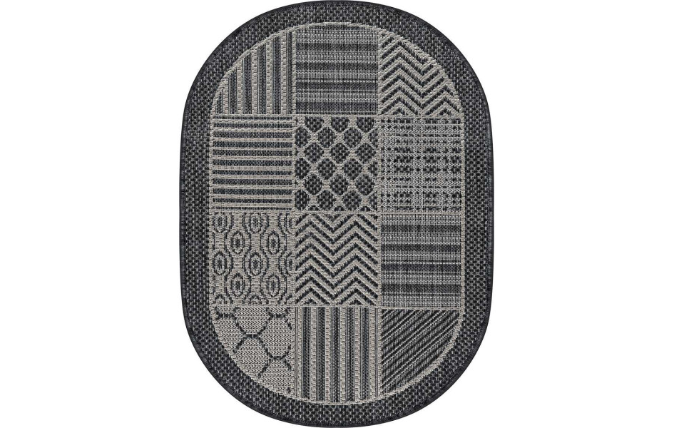 Безворсовый ковер SZ3986A1O OVAL 19 Циновка Тпе