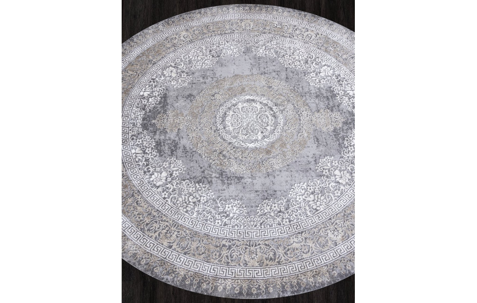 Ковер 04073C - GREY / BROWN - Круг - коллекция ARMINA