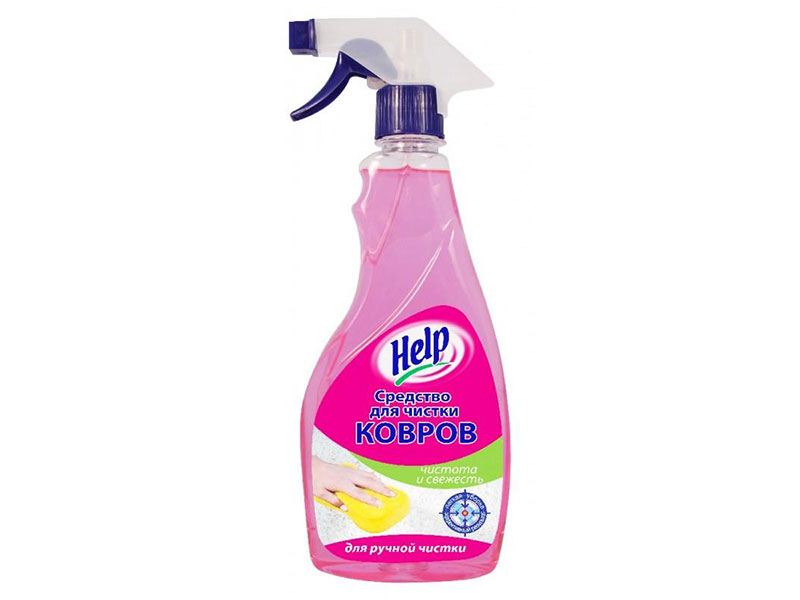 Чистка ковра моющим средством Help